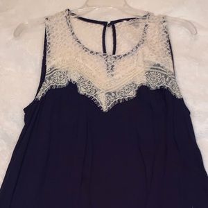 Navy blue lace dress